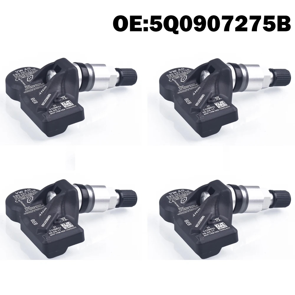 4 шт MQB автомобильных шин Давление монитор Сенсор TPMS 5Q0907275B для Audi A3 Q7 Q5 A4 A5 VW Arteon