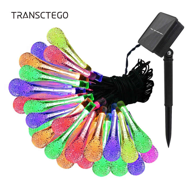 СВЕТОДИОДНАЯ Гирлянда 20 футов на солнечной батарее садовый Рождественский