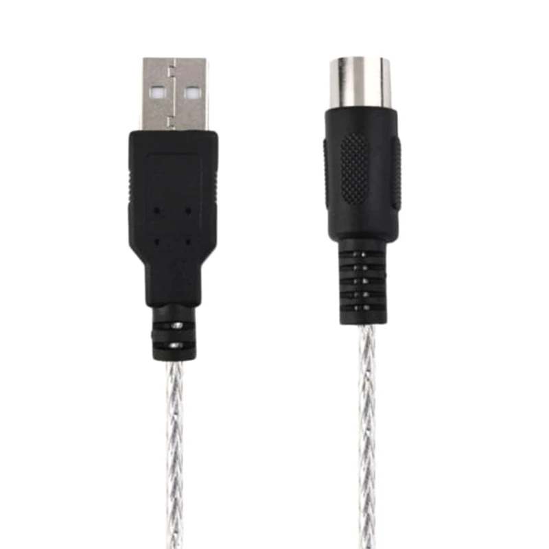 Горячий USB IN-OUT конвертер интерфейсного кабеля MIDI ПК к музыкальной клавиатуре