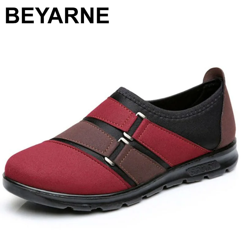 BEYARNE Shallow Waterproof Women Spring Autumn Shoes women Snow Boots Antiskid Bottom Keep Mother Casual 36-42 Size M267 | Обувь