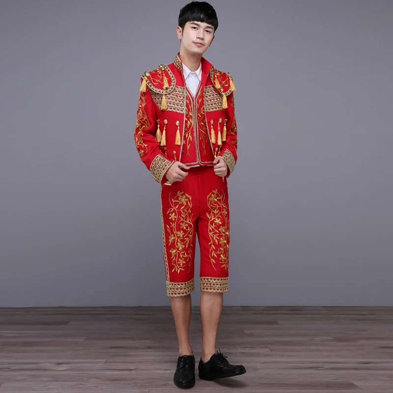 (Куртка + жилет брюки) костюм мужской модный тонкий комплект из 3 предметов