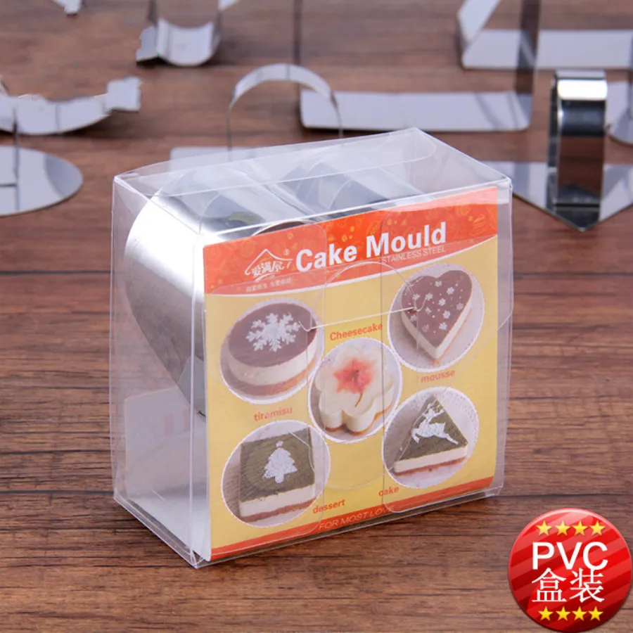 Металла нержавеющей стали Круглые Сердце Квадратных Flower Треугольные Сыр Торт