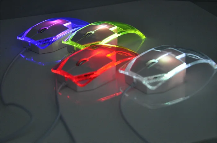 2015 удивительные цена кристалл стиль из светодиодов мышь оптическая usb проводной