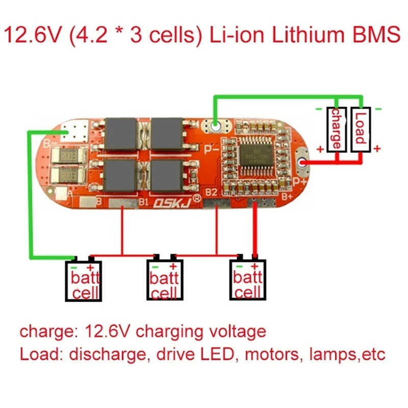 Aokin BMS 1S 2S 10A 3S 4S 5S 25A 18650 Защитная печатная плата литий ионного