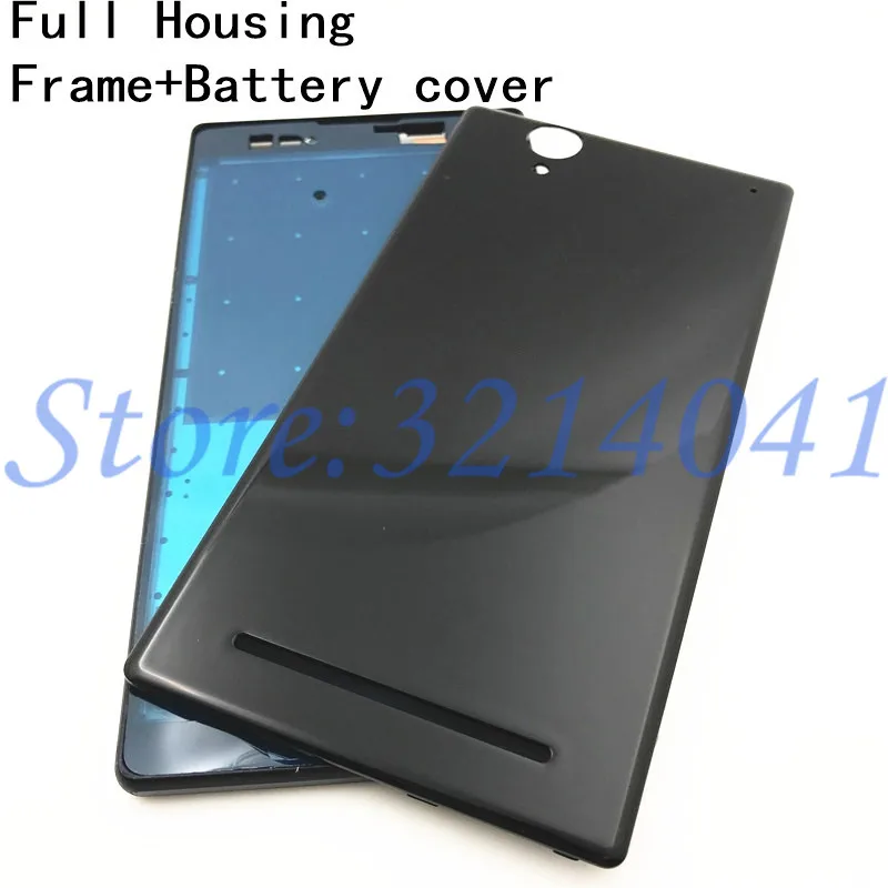 Original 6.0 inches Single card For Sony Xperia T2 Ultra Middle Frame Plate Front Bezel Housing +Adhesive +Battery Back Cover | Мобильные