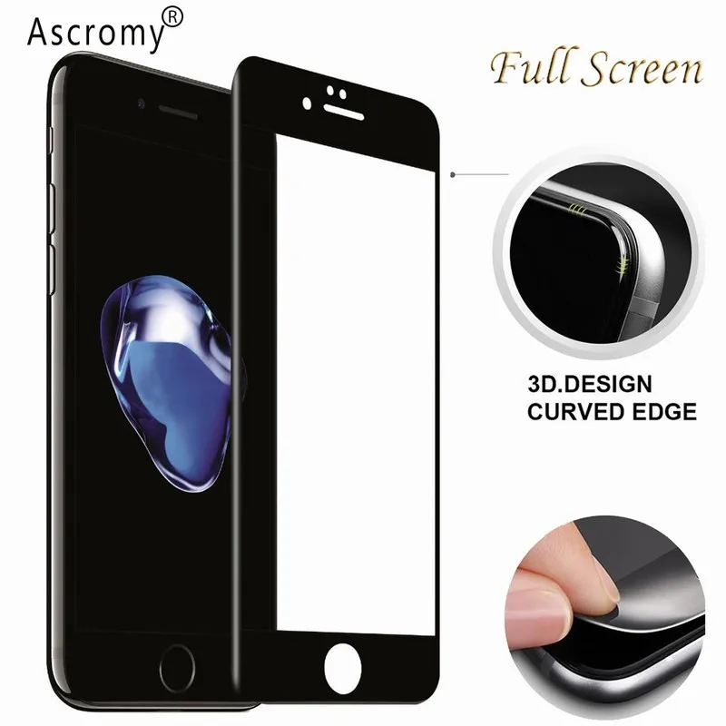 Ascromy 90 шт. для iphone 7 plus плюс протектор экрана 3d полное покрытие мягкая пленка