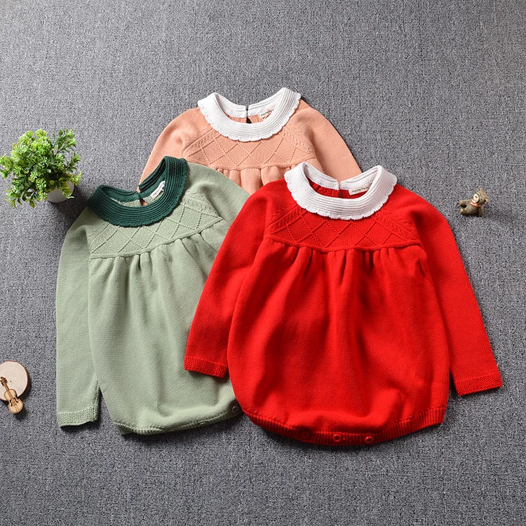 Детские вязаные комбинезоны Комбинезон для девочек roupas de bebe Шерстяной детский