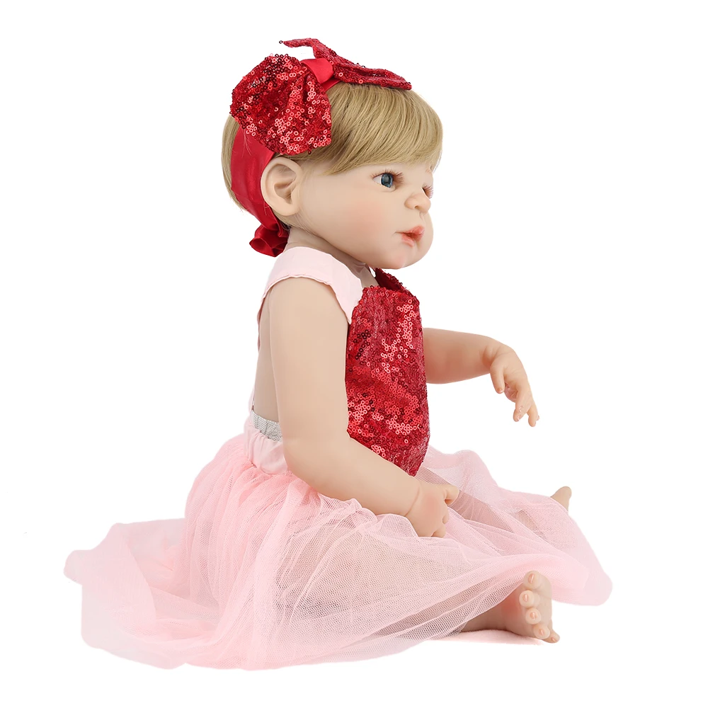 KAYDORA Baby Reborn Doll полностью винил для ванной девочек блонд волосы парики принцесса