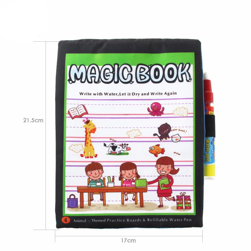 2018 New Kids Magic Water Drawing Book With Pen Animal Coloring Painting Cloth Doodle | Игрушки и хобби