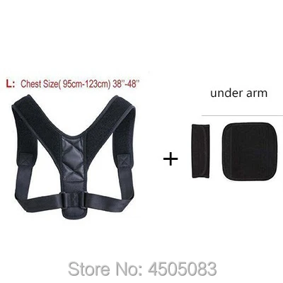 L add 2 x arm pads Регулируемая поза корректор спины Поддержка плеча Опора поясничной скобки корсет задний пояс для мужчин wo мужчины - Цвет: L add 2 x arm pads