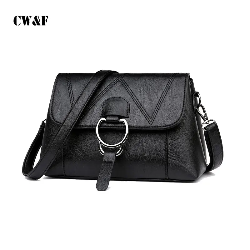 

New ladies handbag wild Korean shoulder soft leather bag