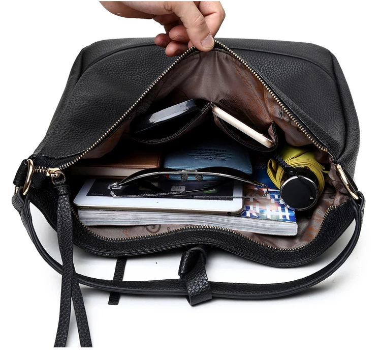 Jonon High Quality PU Leather Women Bag Shoulder Bags Solid Big Handbag Large Capacity Top-handle Fashion New Arrival | Багаж и сумки