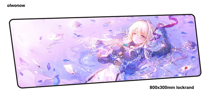 Violet evergarden коврик для мыши для геймера, цветной игровой коврик для мыши 800x300x3 мм, рождественский подарок, ноутбук, эргономичный коврик для мыши - Цвет: design 7