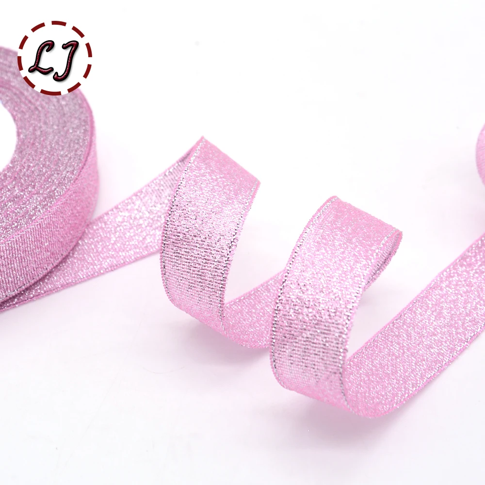 Брендовая Высококачественная розовая Блестящая лента 6 мм/10 мм/15 мм/20 мм/25 мм/40 мм