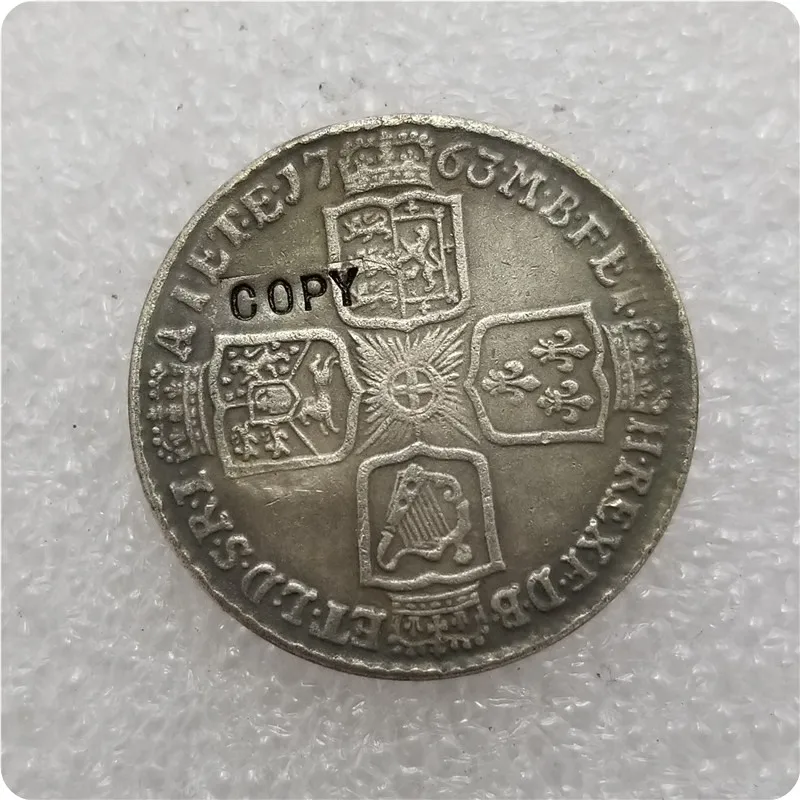 1763 Великобритания Northumberland копия шиллинга памятные монеты-Реплика монеты медаль