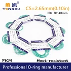 Уплотнительные кольца из фторкаучука, 3 шт.лот, зеленые FKM, CS2, 65 мм, ID3031,532,533,534,535,536,537,538,740*2,65 мм