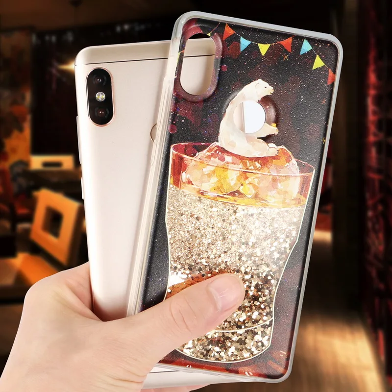 NOWAL чехол для Xiaomi Redmi Note 5 Pro Блестящий с жидкостью зыбучие пески милый мультяшный