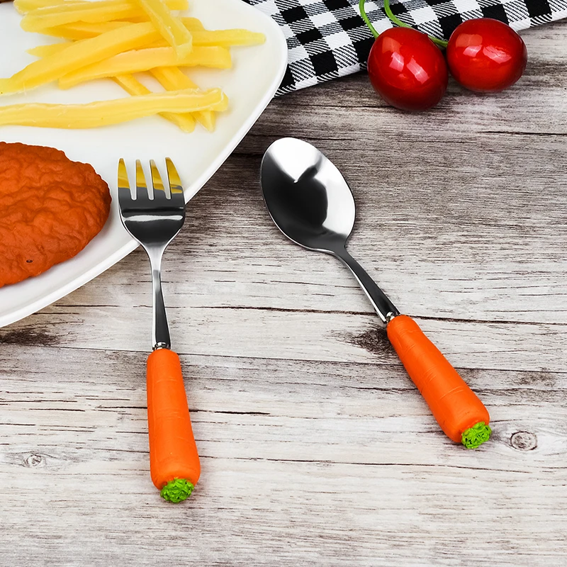 2 шт. детский набор столовых приборов из нержавеющей стали|steel cutlery set|fork setdinnerware set |
