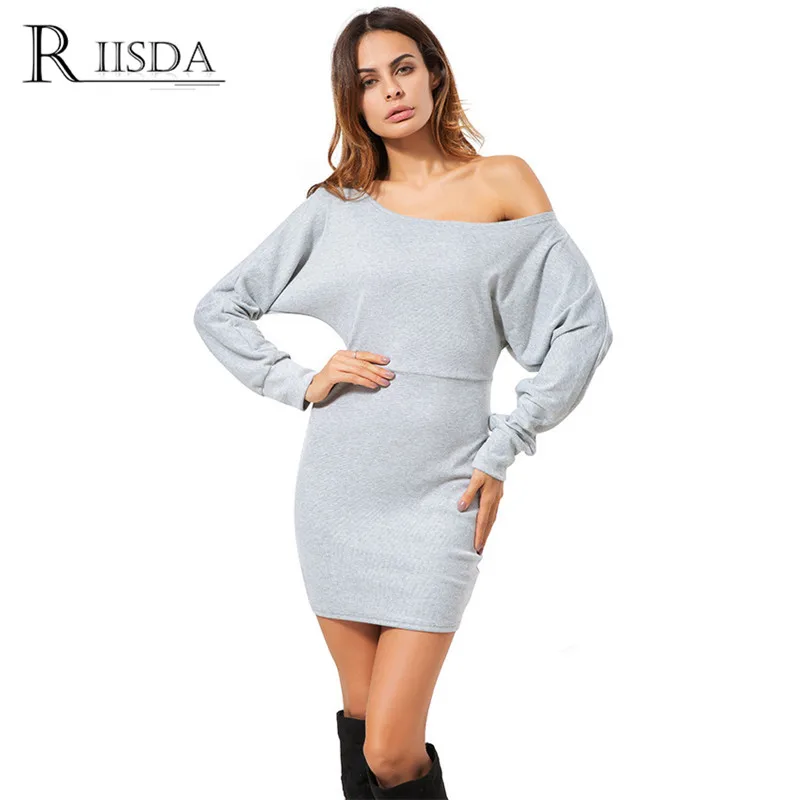 RIISDA Для женщин Bodycon Платье Весна 2018 модные с открытыми плечами платье