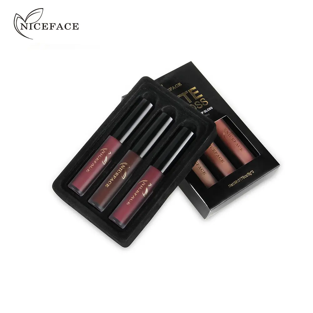 NICEFACE модные очаровательные комплекты для губ блеск сексуальный шарм Матовая