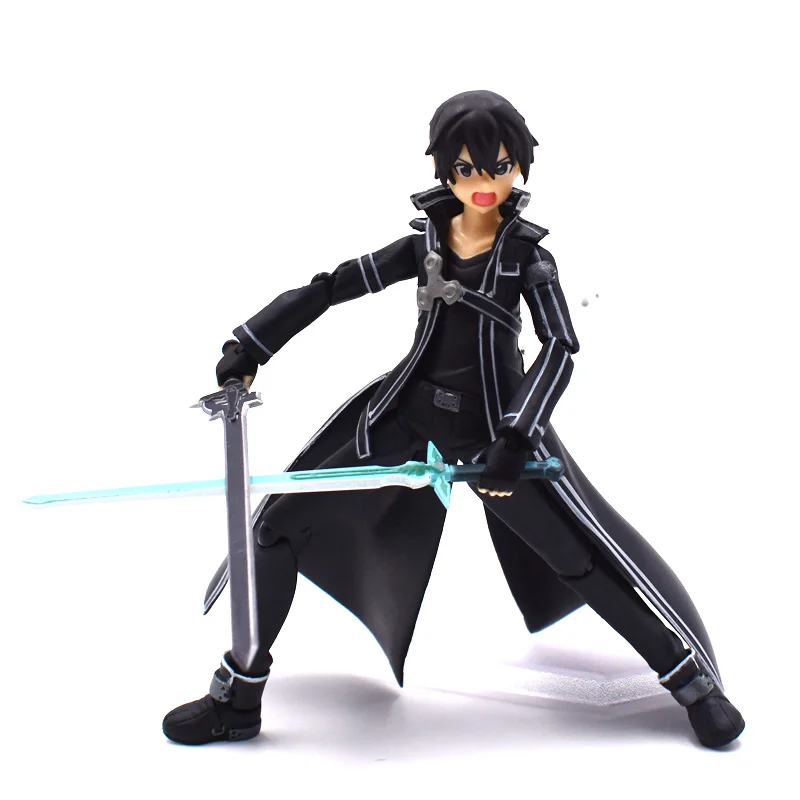 Аниме Меч Книги по искусству Интернет САО Kirito фигурку игрушки 15 см Kirigaya Kazuto Figma ПВХ фигурку Коллекционная модель игрушки 3 лицо