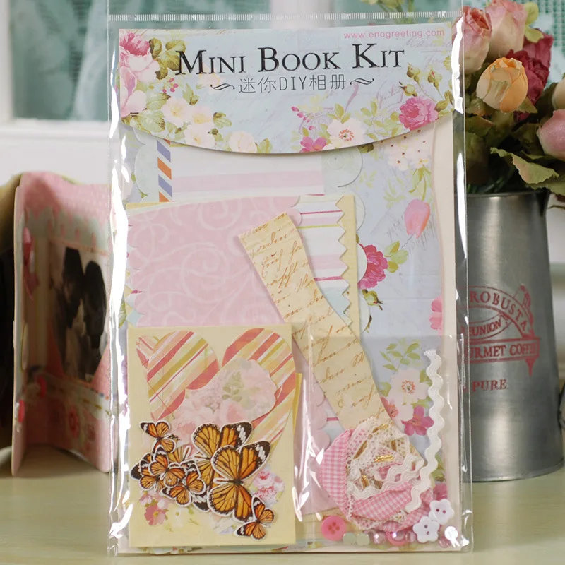 Набор самоклеющихся мини книг для фотоальбома сделай сам аксессуары