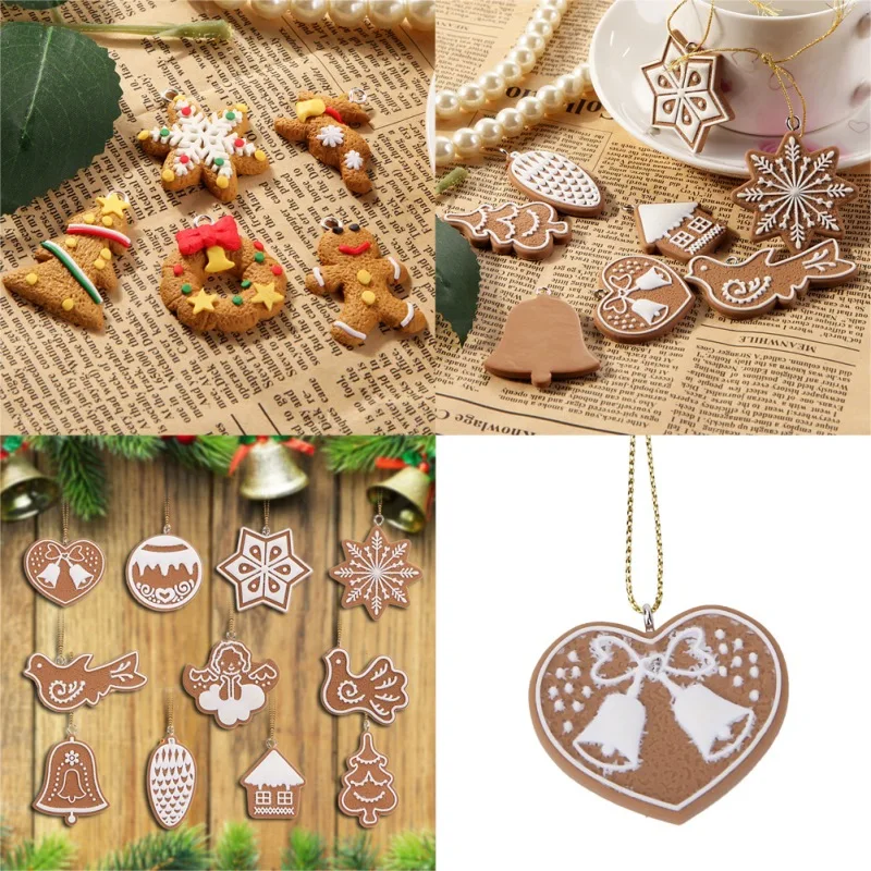 6/11/17Pcs Christmas Ornaments Deer Snowman Tree Pendant decoracion navidad New Year Decor Party Supplies | Дом и сад