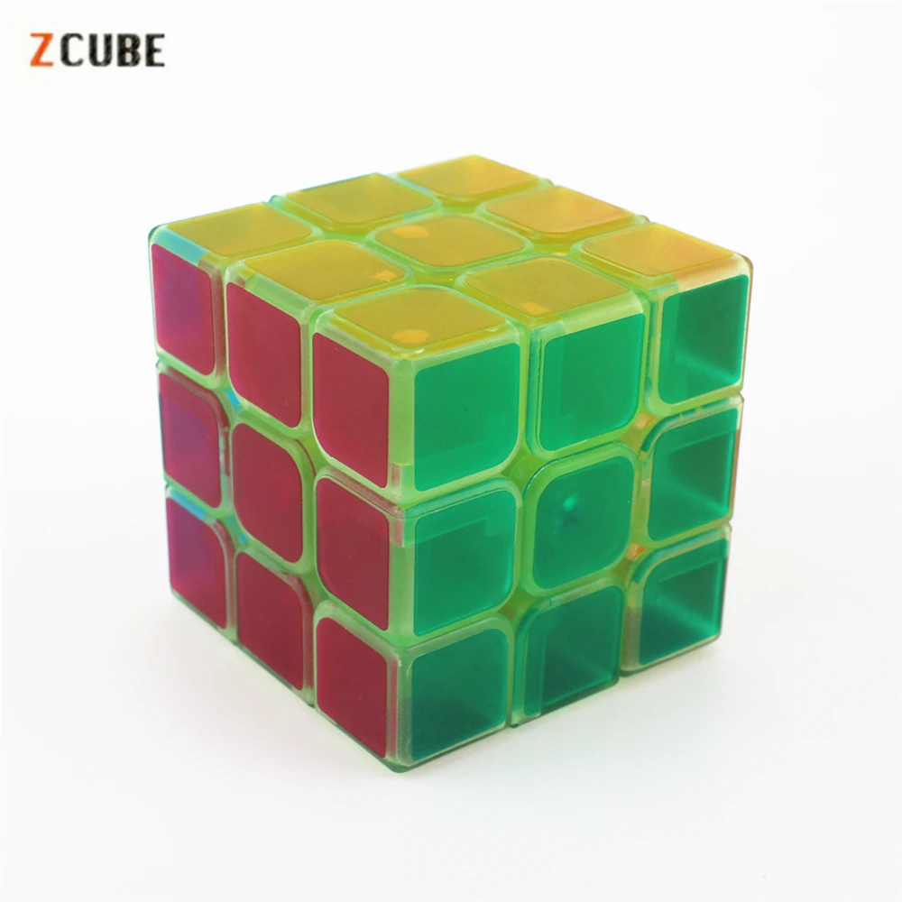 3x3x3 Zcube магические кубики головоломка на скорость прозрачные наклейки Прозрачный
