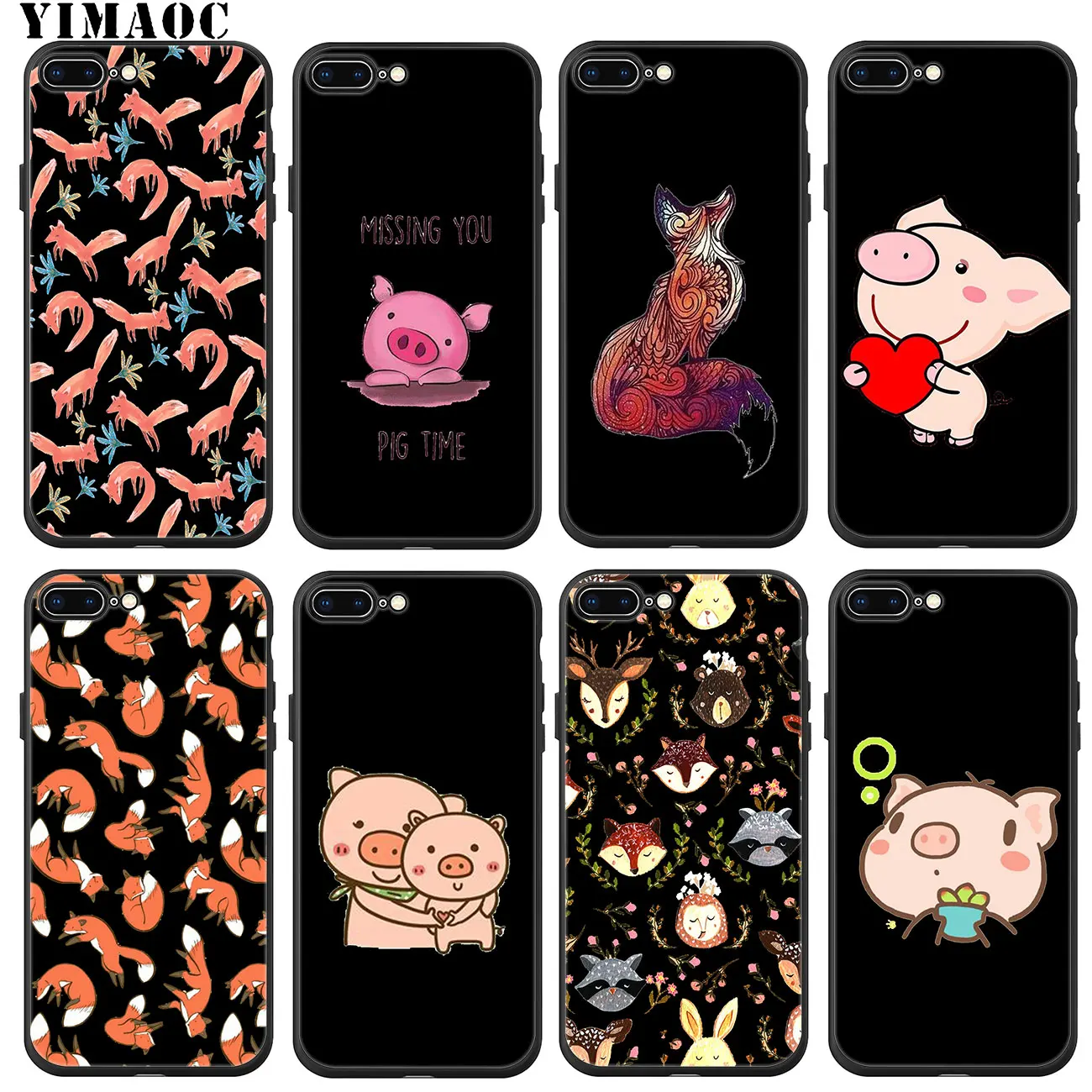 Мягкий силиконовый чехол YIMAOC Piggy для iPhone 11 Pro XS Max XR X 6 6S 7 8 Plus 5 5S SE 10|Бамперы| |