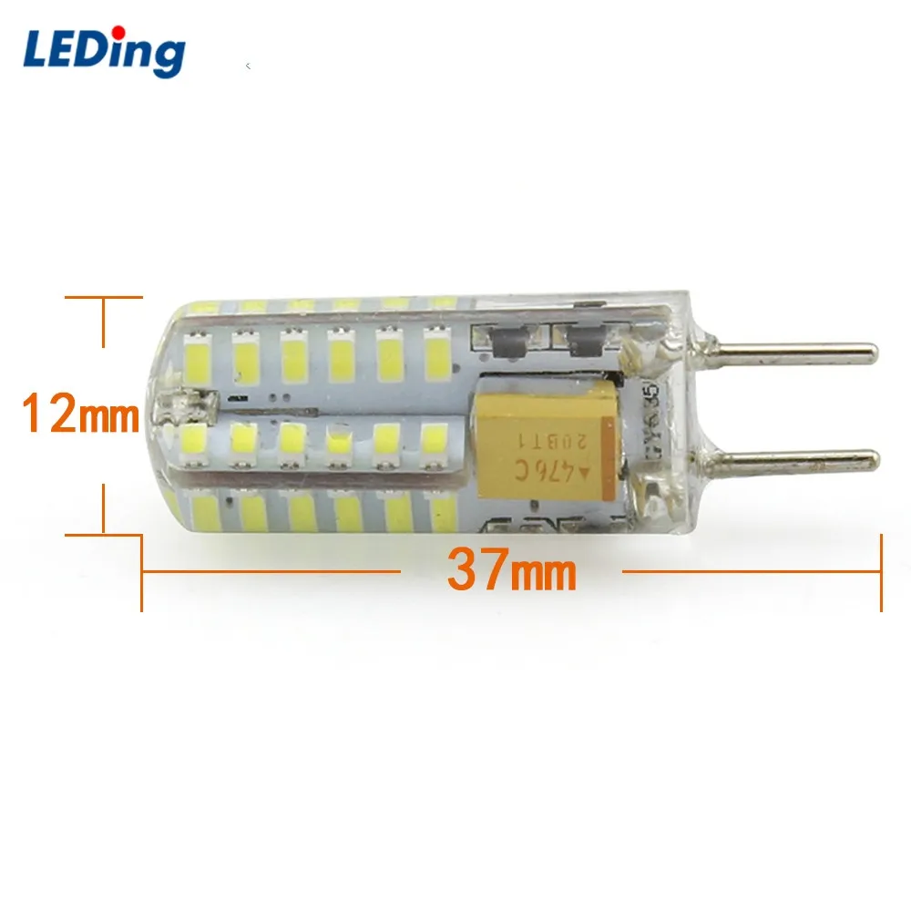 Новинка 2019 Светодиодные комнатные лампы GY6.35 48 SMD 3014 силиконовая Хрустальная