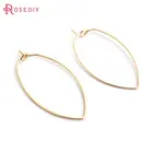(35206)20 шт. 38x19 мм толщина 0,7 мм 24K золотого цвета латунные Длинные овальные серьги-крючки Высокое качество Diy ювелирные изделия аксессуары