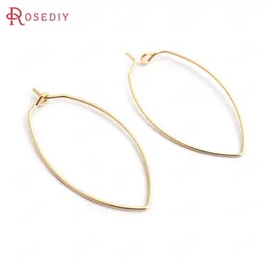 (35206)20 шт. 38x19 мм толщина 0,7 мм 24K золотого цвета латунные Длинные овальные серьги-крючки Высокое качество Diy ювелирные изделия аксессуары