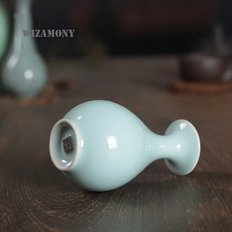 WIZAMONY Новое поступление традиционная китайская фарфоровая Настольная Ваза Longquan