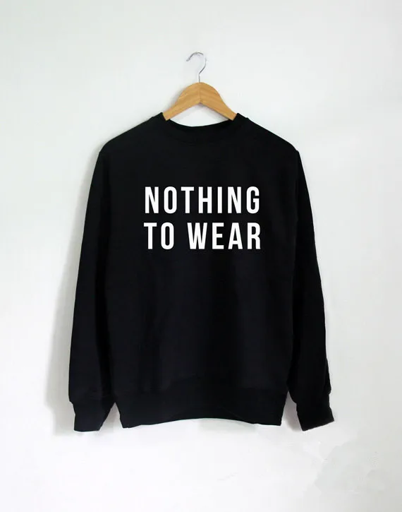 Пуловер унисекс ничего не надеть женский и мужской топ свитшот джемпер с