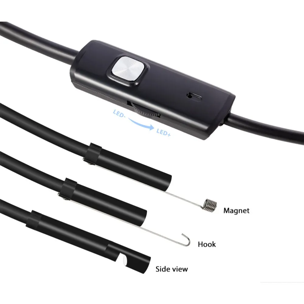 Новый 5 мм/7 мм объектив камера 6 LED USB OTG Змея эндоскоп Водонепроницаемая
