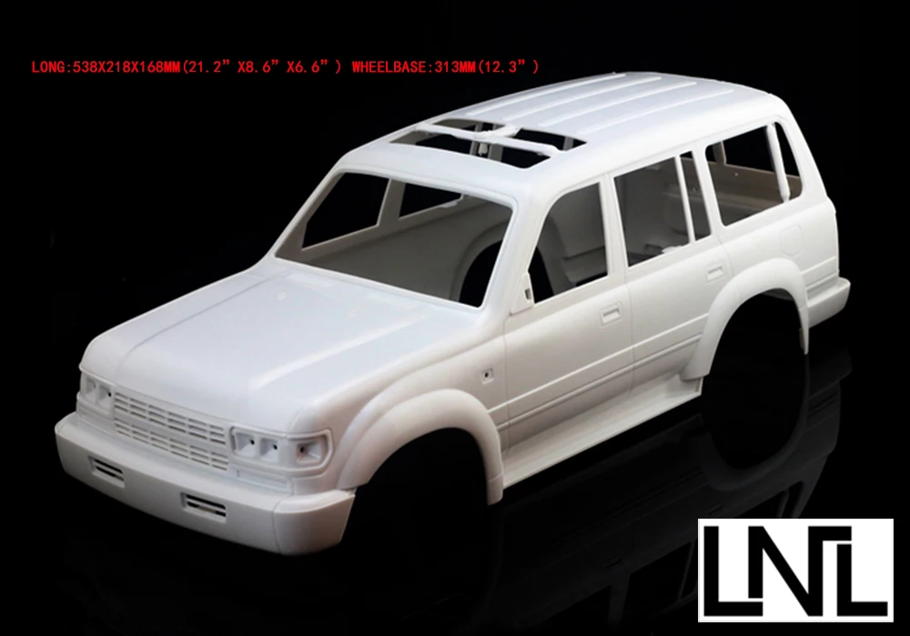 Новый гусеничный корпус Land Curiser LC80 белые цвета жесткий для радиоуправляемого