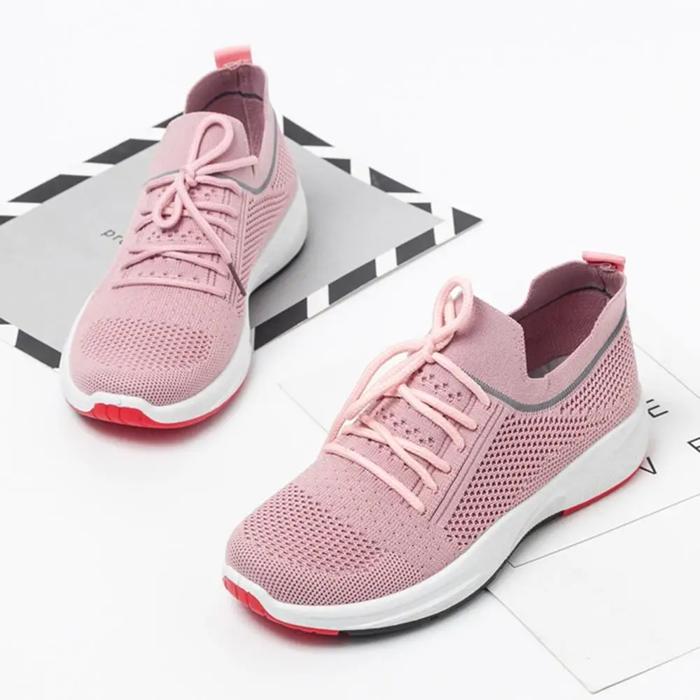2019 Leisure Simple Shoes Sneakers Women's Outdoor Mesh Sports Lace Up Running Breathable Ladies | Спорт и развлечения