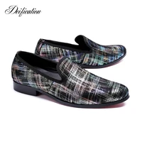plus size 47 printed split leather men loafers italian handmade casual mens dress shoes classic slip on motorcycle mens flats