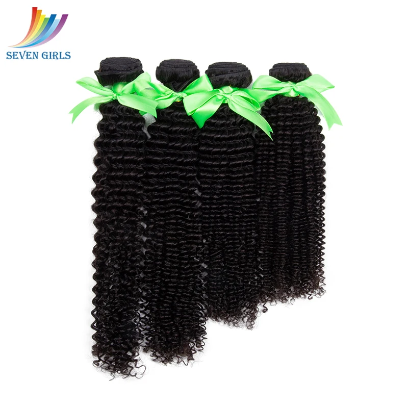 Необработанные индийские волосы класса 10 А курчавые вьющиеся человеческие пучки