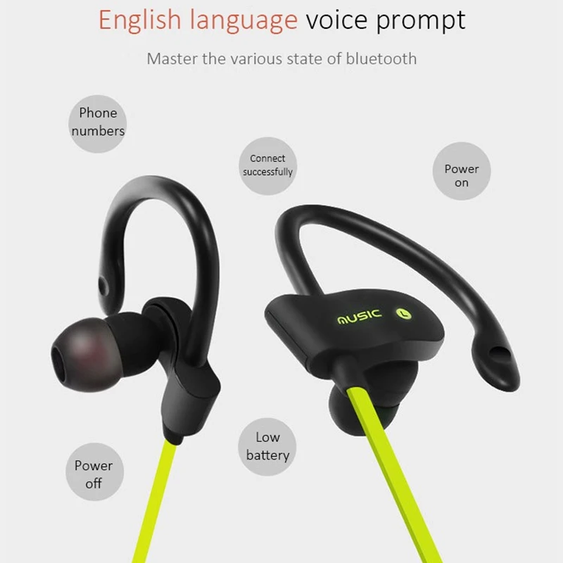Спортивные наушники-вкладыши беспроводные Bluetooth наушники стерео гарнитура бас с