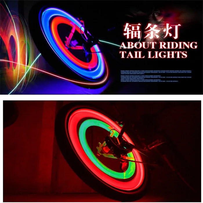 4PCS/LOT 3 Mode Bike Bicycle Cycling Spoke Wire Tire Tyre Wheel LED Bright Light Lamp | Спорт и развлечения