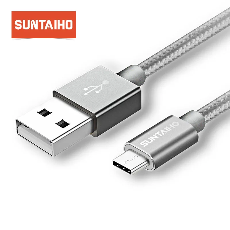 Suntaiho Тип C кабель 3 1 Для samsung S9 huawei P20 P10 нейлон usb для плюс Nokia 8 провод зарядки|cable