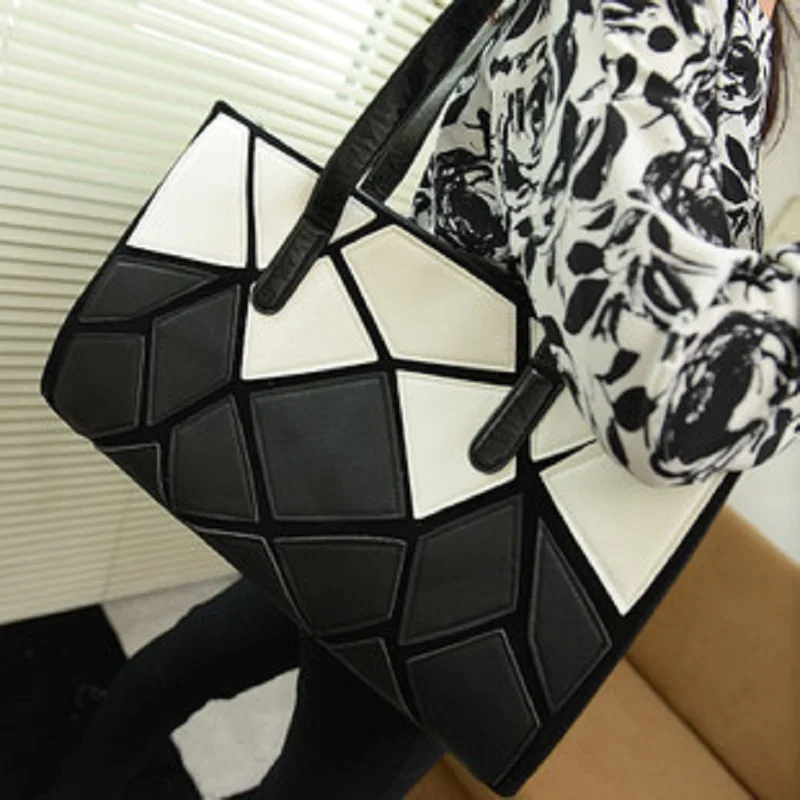 Сумки 2018 Женская мода разноцветная с устойчивым каблуком Лоскутная сумка