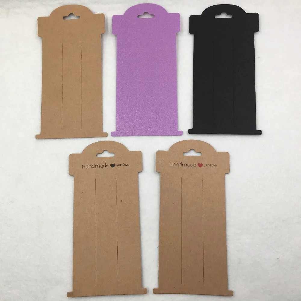 Заколки для волос из крафт бумаги 16 х8 см 200 шт.|display card|hair clip cardshairpin card |