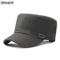xdanqinx 2019 new cotton fashion army military hats for men snapback cap adjustable size retro adult mens flat caps dads hat