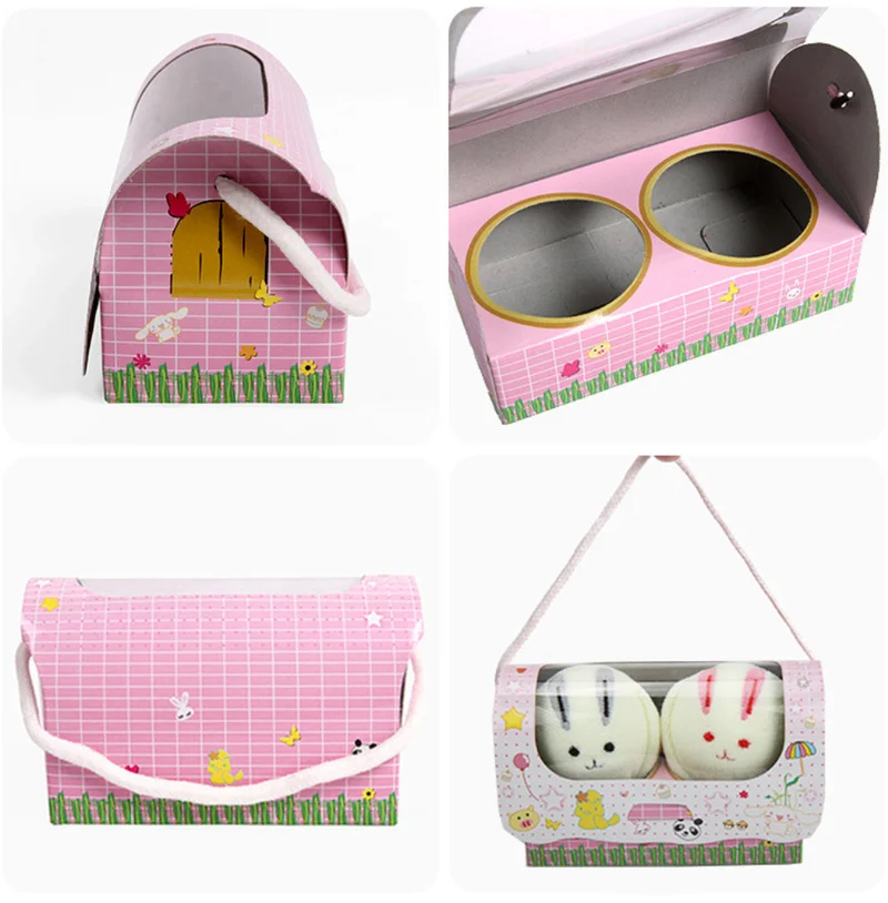 

4 Styles Set with Embroidery Cotton Panda Pig Towels Cute Animal Compressed Travel Towels Set Gift Bath Set Couple Wear