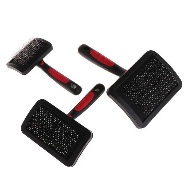 Pet Shedding Hair Grooming Dense Comb Slicker Brushes For Plastic Handle Brush Airbag Stainless Steel Pin Dog | Дом и сад