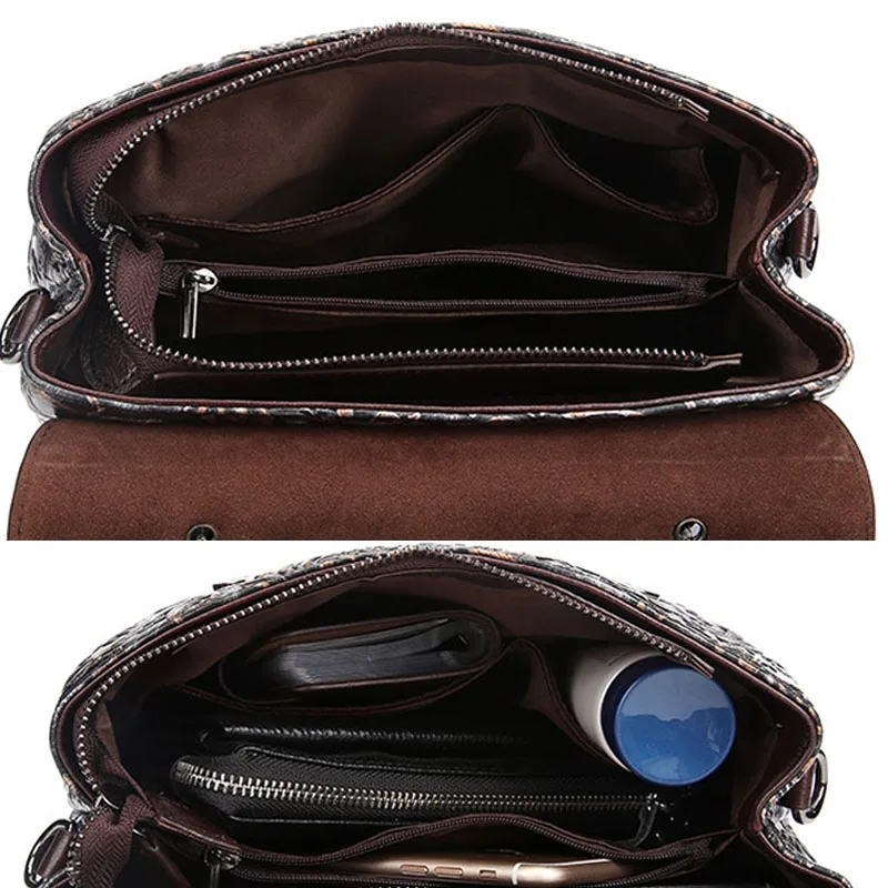Женский винтажный рюкзак из натуральной кожи с тиснением|ladies backpack|backpack brandbrand