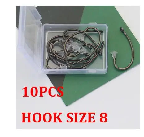 10Pcs-Size 8 10 шт. крючок для ловли карпа с колючими кругами рыболовный крючок держатель для приманки из высокоуглеродистой стали рыболовный крючок матовый черный смешанный размер рыболовные аксессуары - Цвет: 10Pcs-Size 8