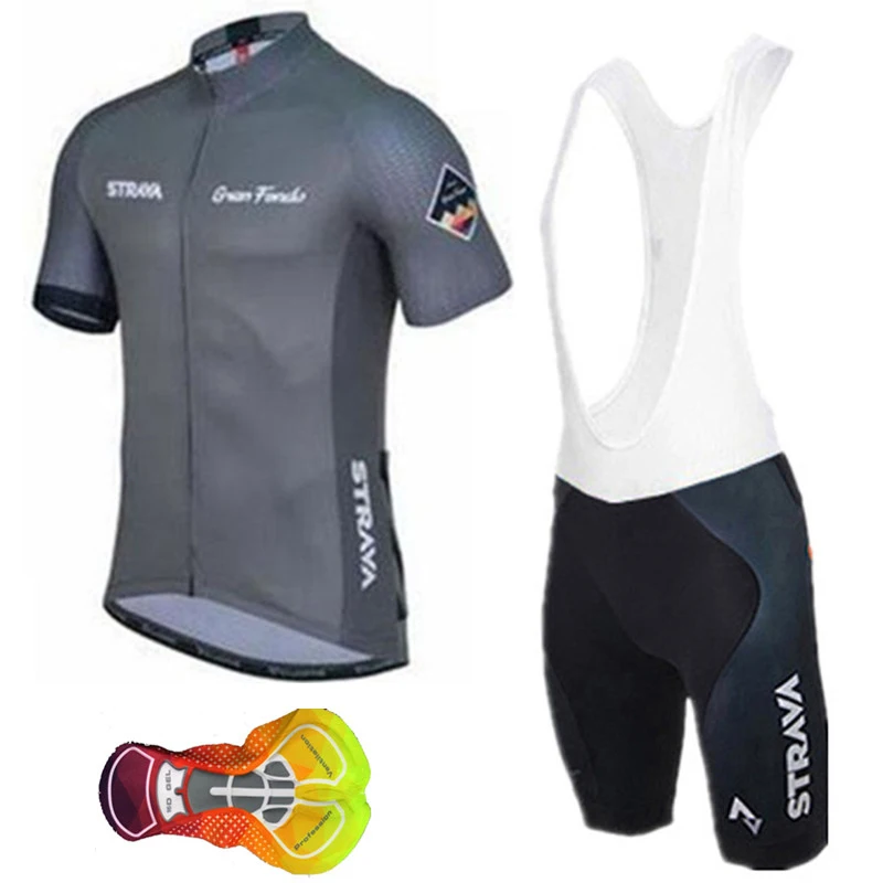 Трикотажный комплект для велоспорта Strava с коротким рукавом дышащая одежда